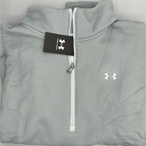 *NEW* Under Armour Women's Gray Fleece Quarter Zip Pullover Sweatshirt XL NWTags
